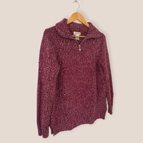 NORTHERN Reflections Quarter Zip Marled Knit Sweater - Picture 3 of 9